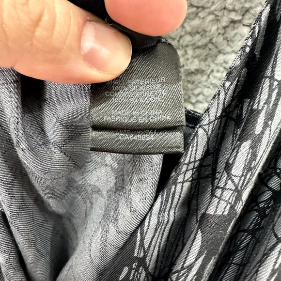 Marc Jacobs‎ Sleeveless Silk Maxi Dress Blue Geometric Paint Splatter Boho Sz 8 - Picture 4 of 6